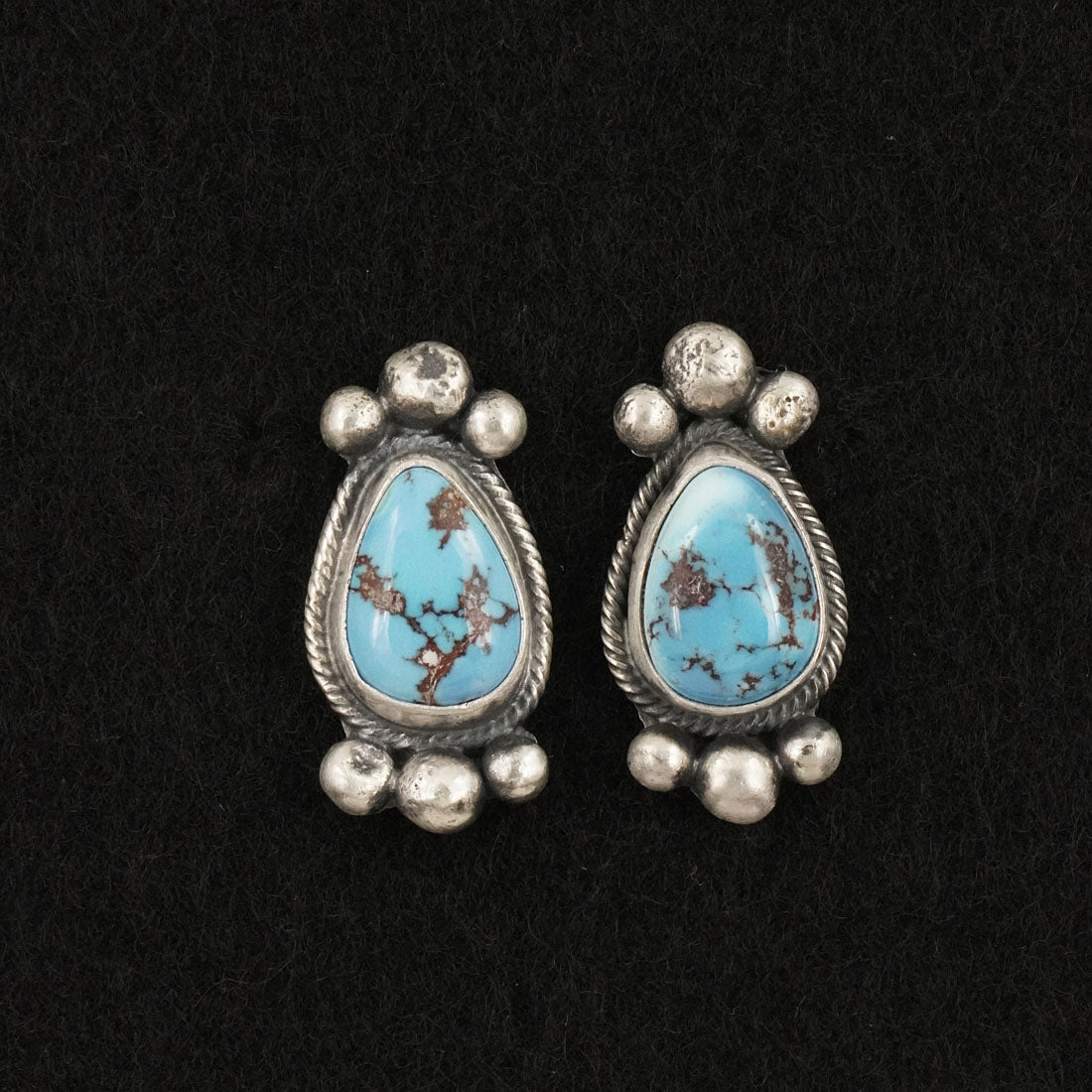 Darrin Livingston Turquoise & Sterling Silver Squash Blossom Set