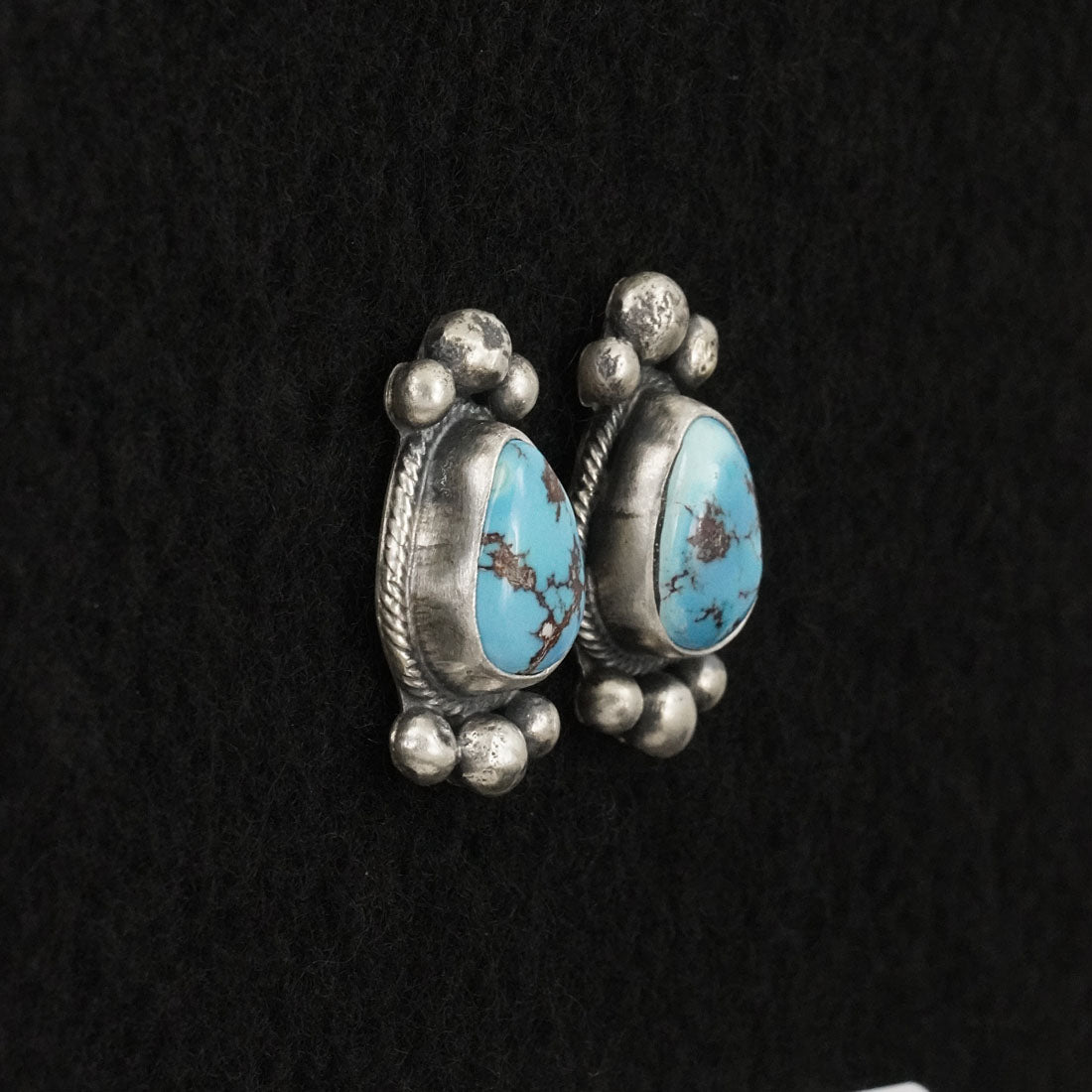 Darrin Livingston Turquoise & Sterling Silver Squash Blossom Set