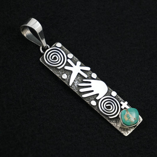 Alex Sanchez Turquoise & Sterling Silver Pendant