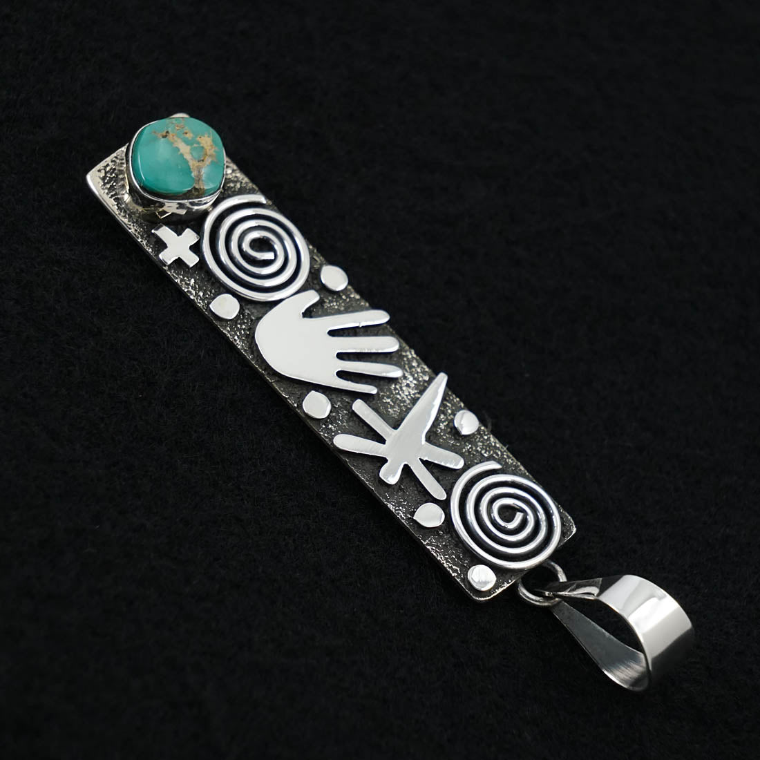 Alex Sanchez Turquoise & Sterling Silver Pendant