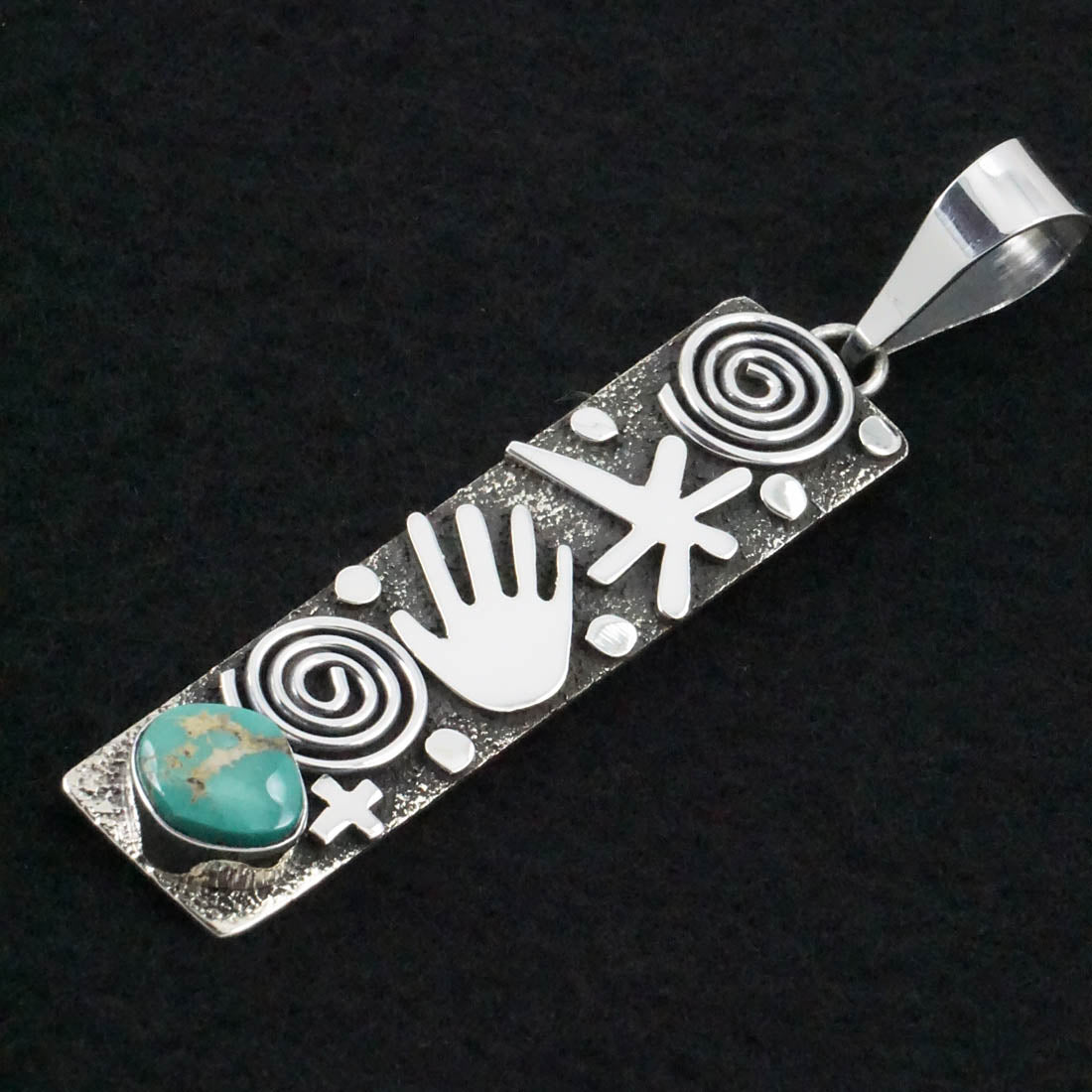 Alex Sanchez Turquoise & Sterling Silver Pendant