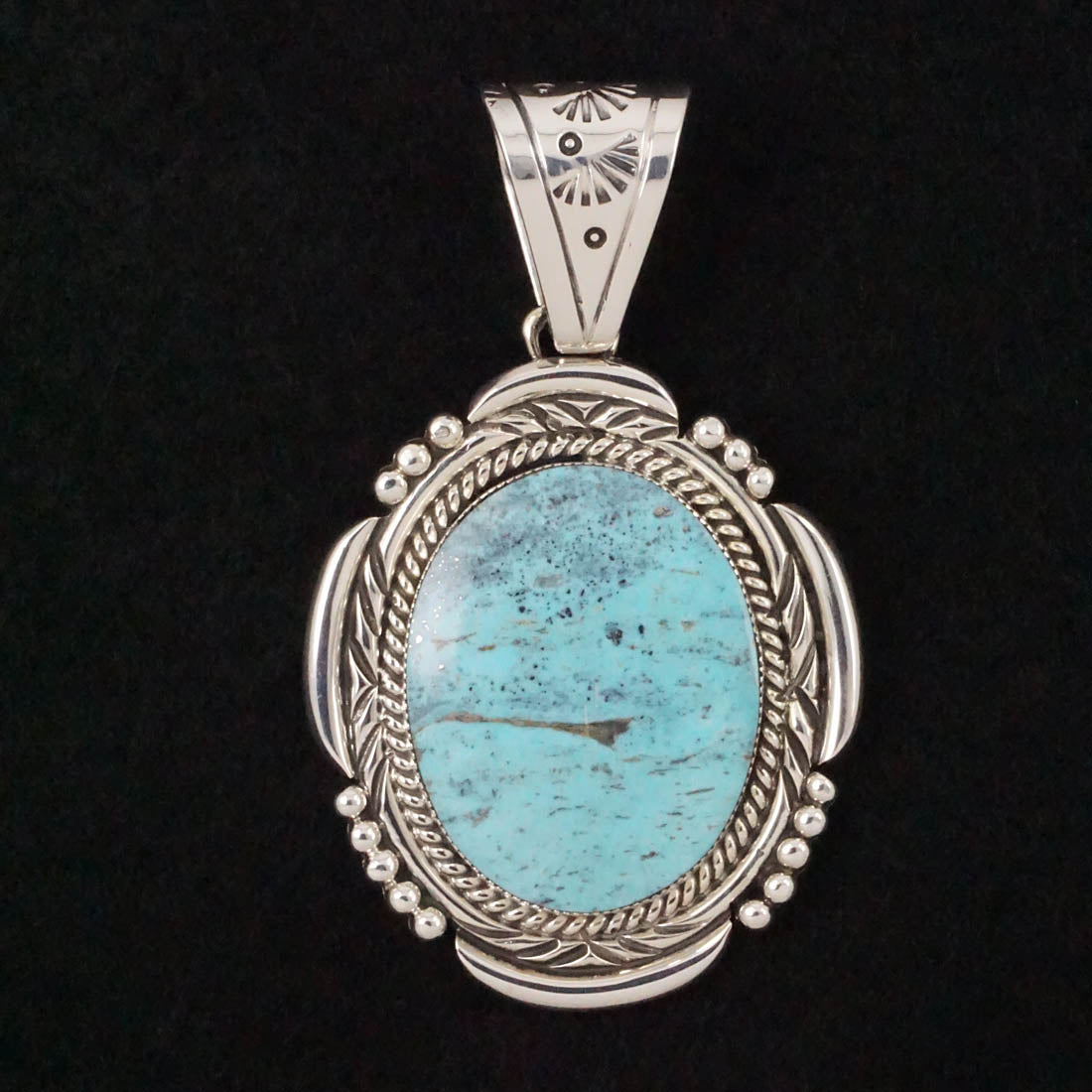 Raymond Delgarito Turquoise & Sterling Silver Pendant