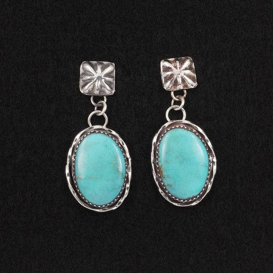 Ernest Hawthorne Turquoise & Sterling Silver Earrings
