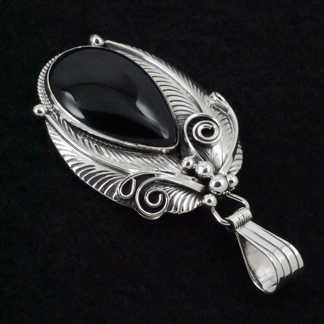 Davey Morgan Onyx & Sterling Silver Pendant