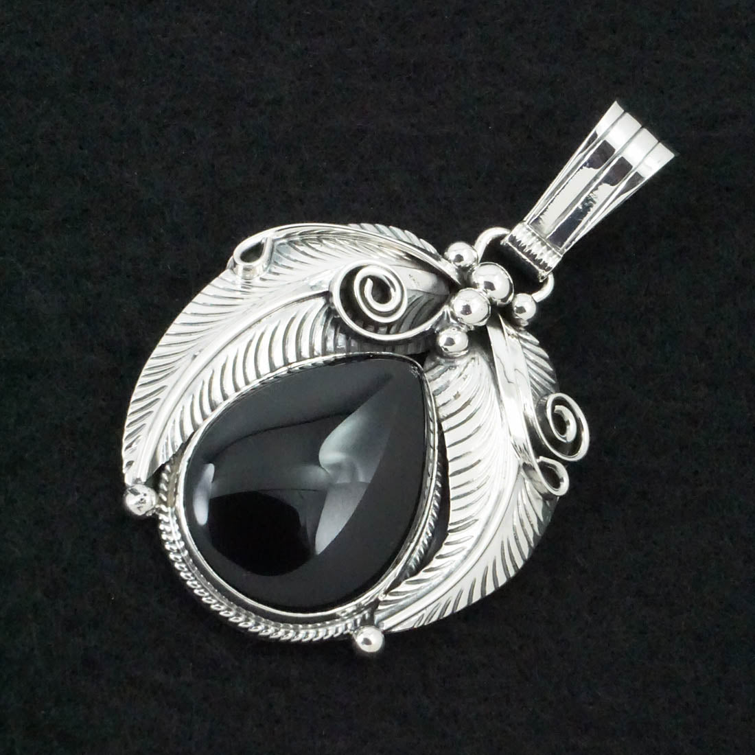 Davey Morgan Onyx & Sterling Silver Pendant