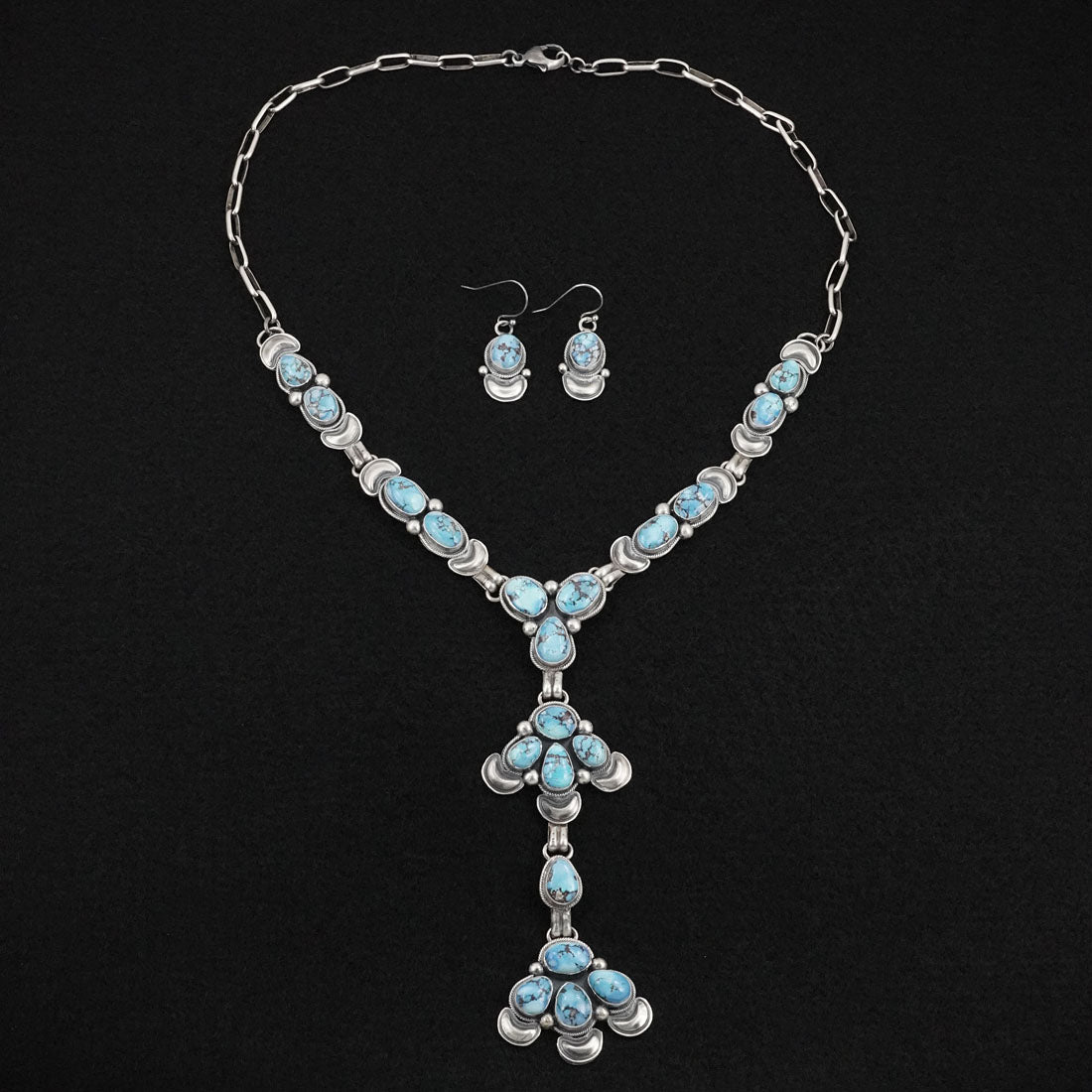 Paul Livingston Turquoise & Sterling Silver Necklace Set