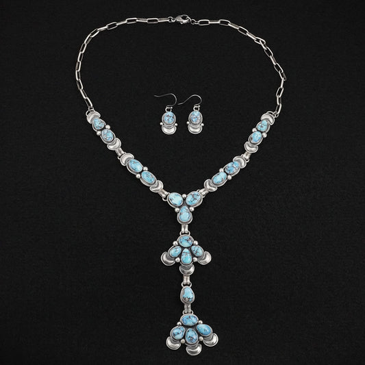 Paul Livingston Turquoise & Sterling Silver Necklace Set