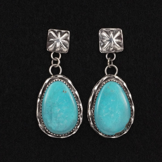 Ernest Hawthorne Turquoise & Sterling Silver Earrings