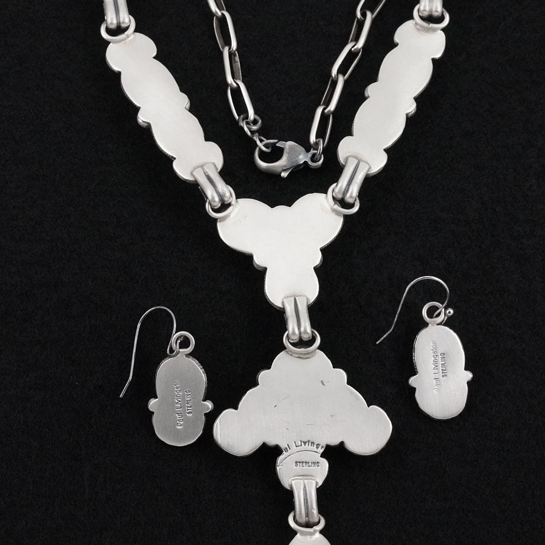 Paul Livingston Turquoise & Sterling Silver Necklace Set