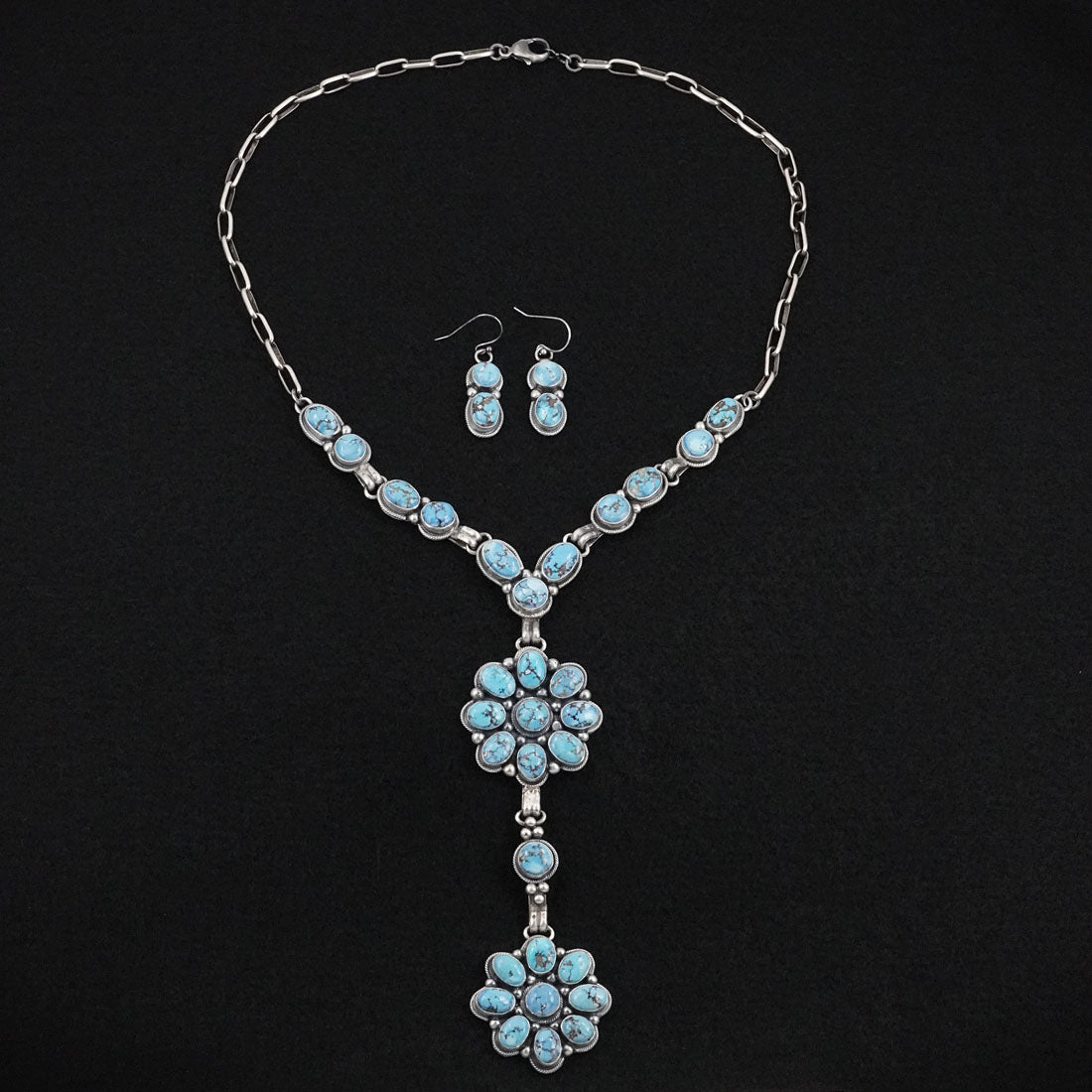 Paul Livingston Turquoise & Sterling Silver Necklace Set