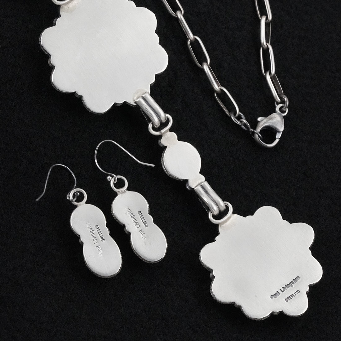 Paul Livingston Turquoise & Sterling Silver Necklace Set