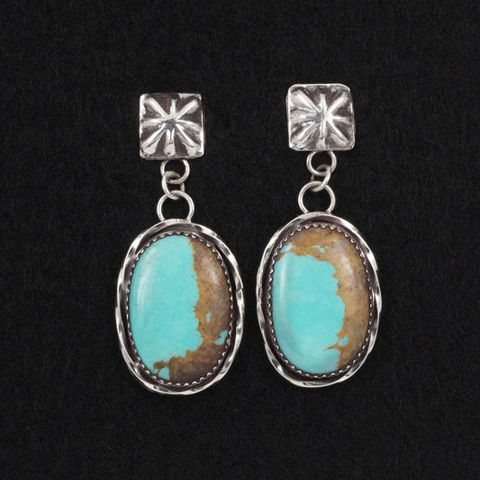 Ernest Hawthorne Turquoise & Sterling Silver Earrings