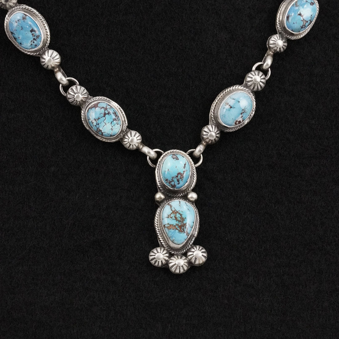 Kathleen Livingston Turquoise & Sterling Silver Necklace Set
