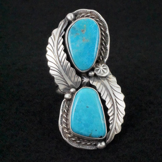 Betta Lee Turquoise & Sterling Silver Ring Size 7.5