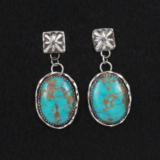 Ernest Hawthorne Turquoise & Sterling Silver Earrings