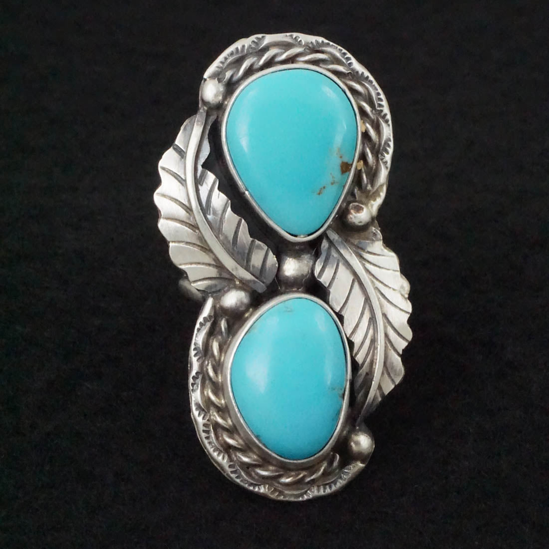 Betta Lee Turquoise & Sterling Silver Ring Size 7.5