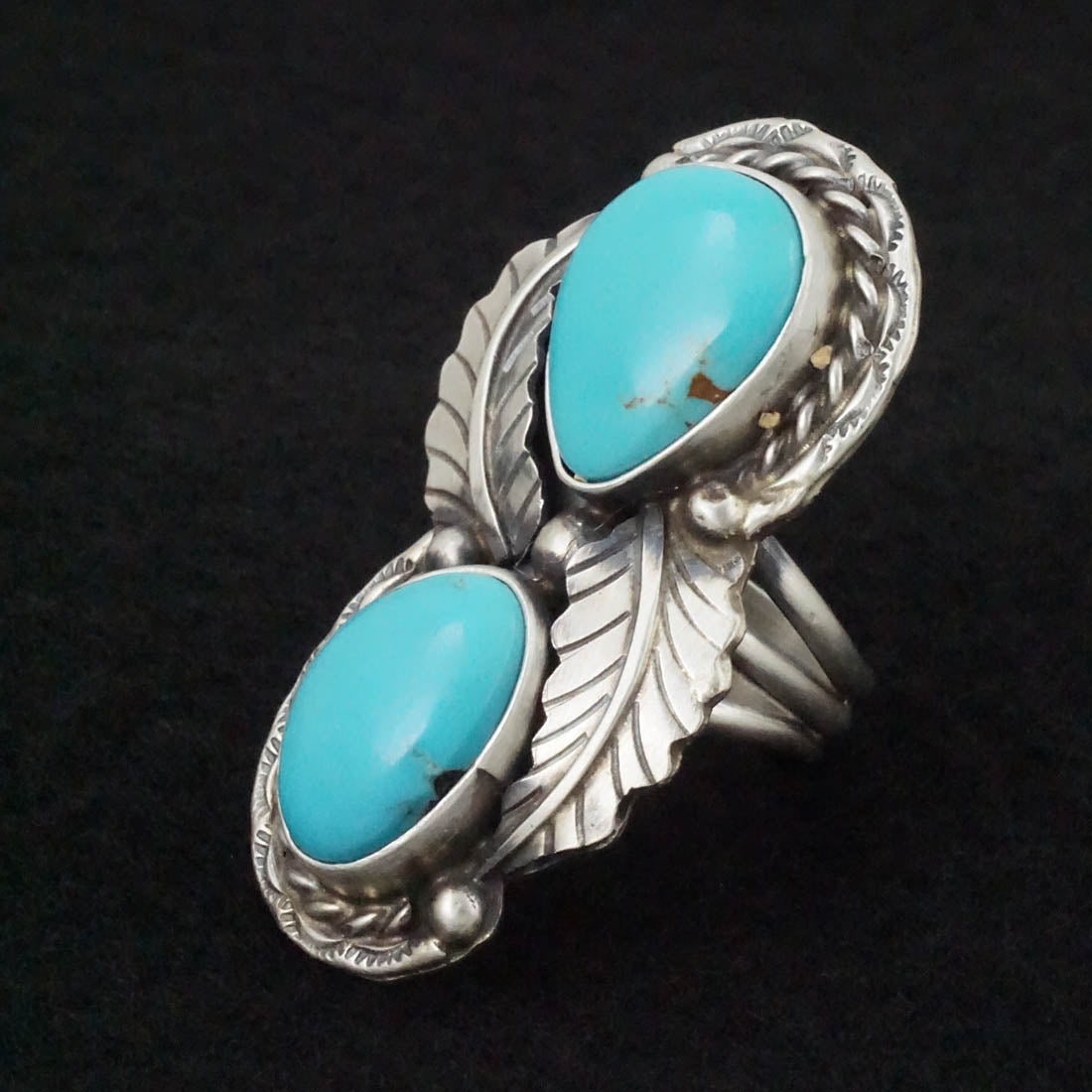 Betta Lee Turquoise & Sterling Silver Ring Size 7.5