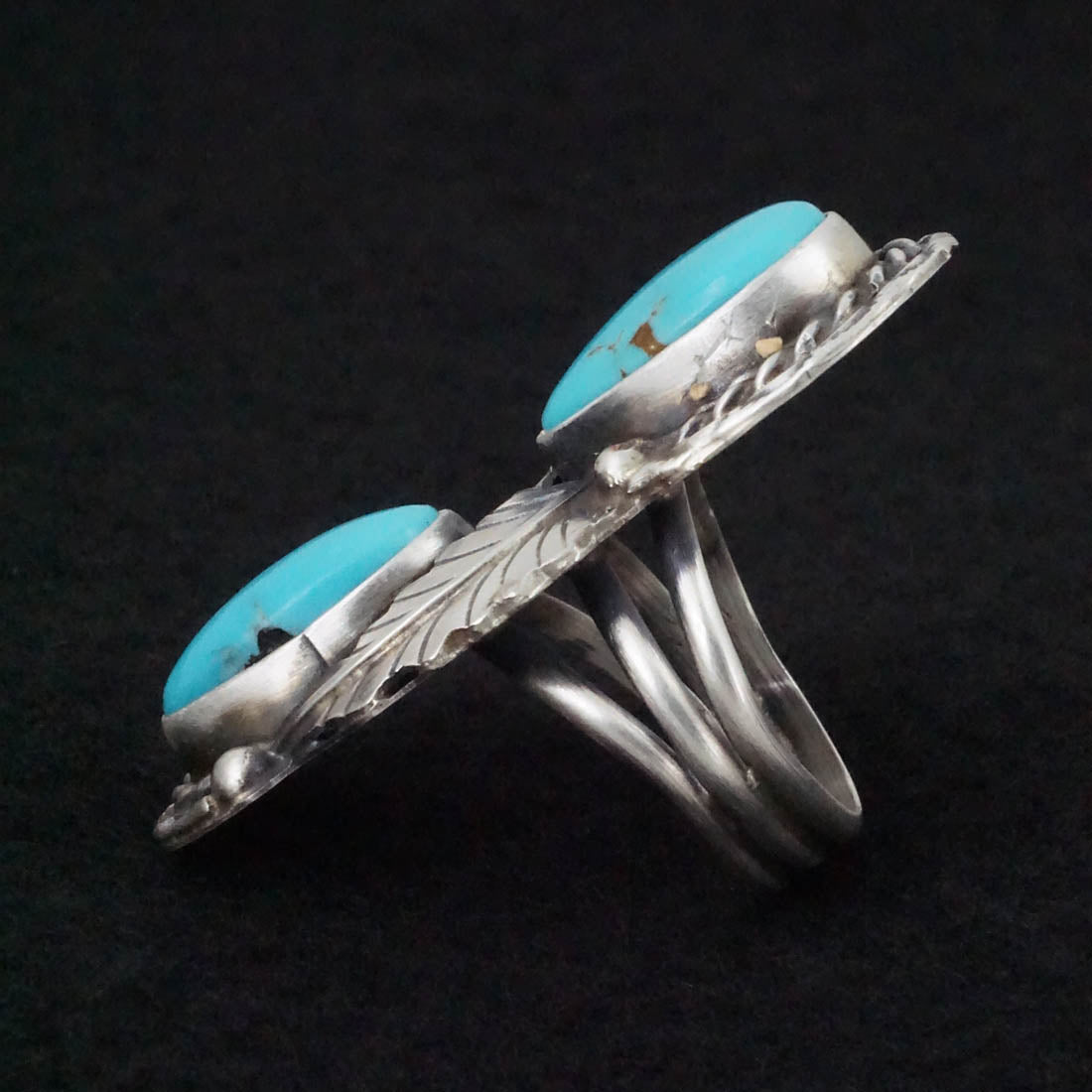 Betta Lee Turquoise & Sterling Silver Ring Size 7.5