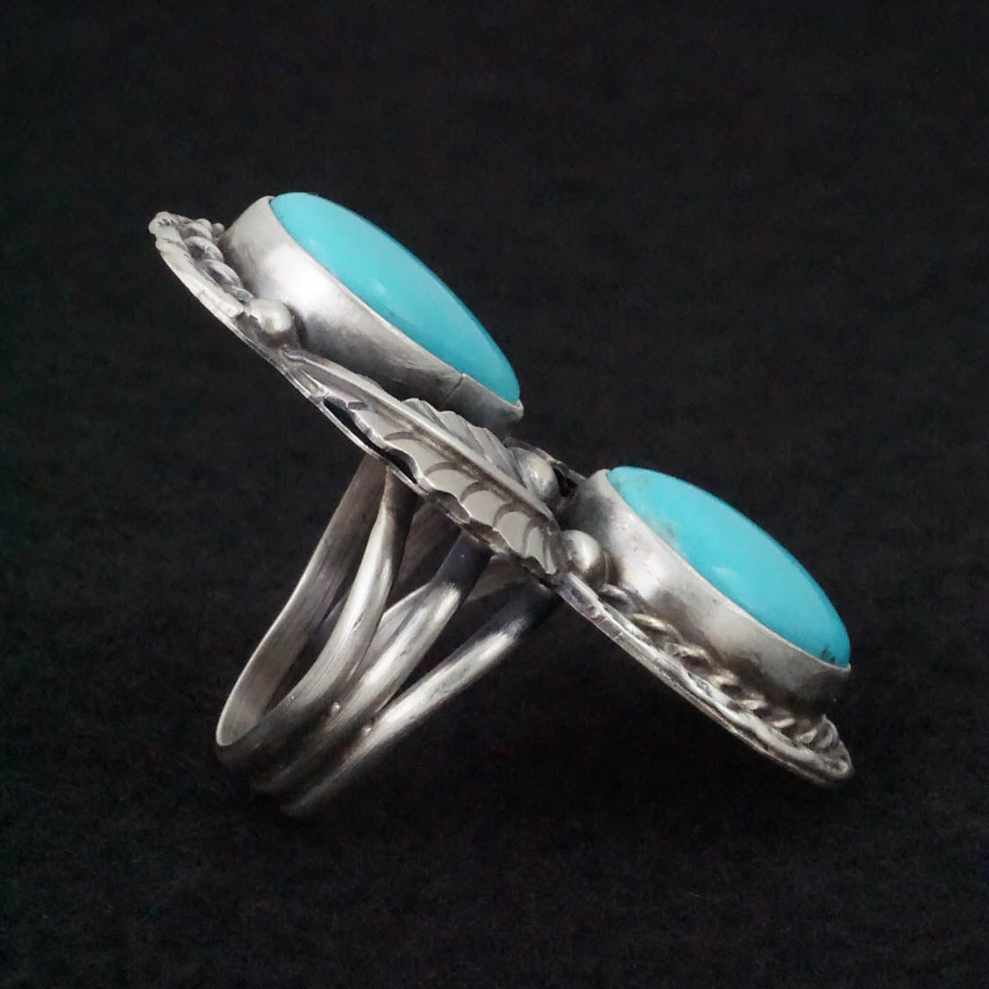 Betta Lee Turquoise & Sterling Silver Ring Size 7.5