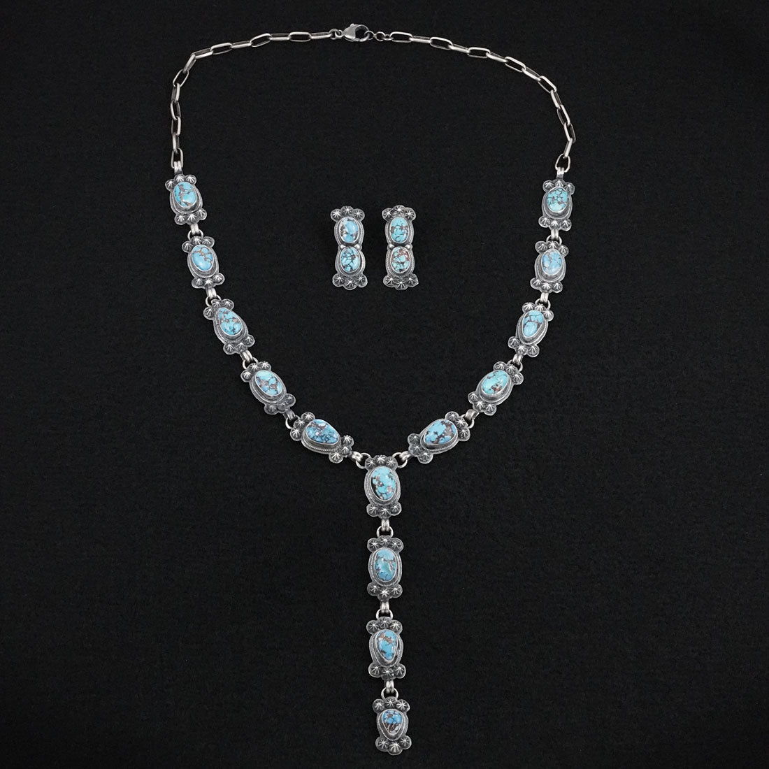 Darrin Livingston Turquoise & Sterling Silver Necklace Set