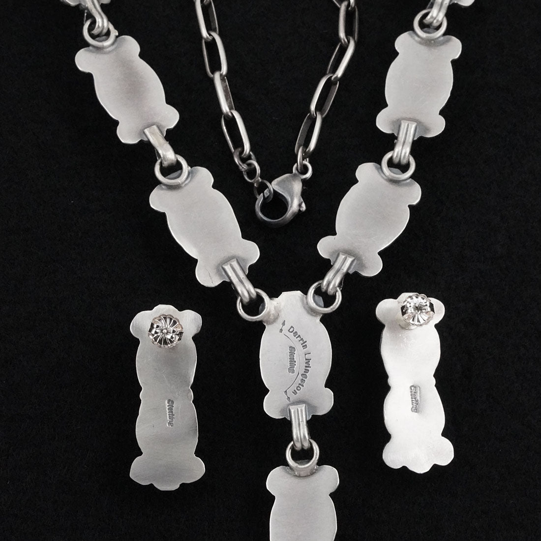 Darrin Livingston Turquoise & Sterling Silver Necklace Set