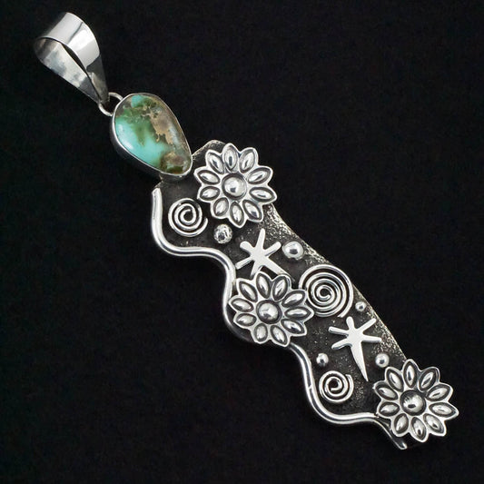 Alex Sanchez Turquoise & Sterling Silver Pendant