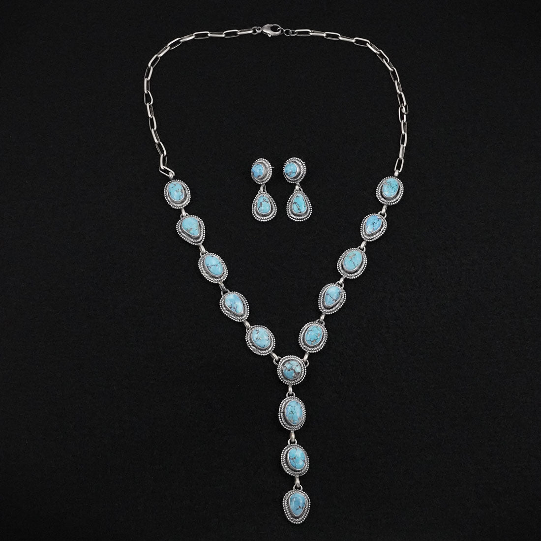 Darrin Livingston Turquoise & Sterling Silver Necklace Set