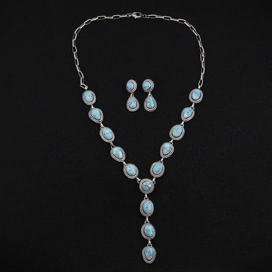 Darrin Livingston Turquoise & Sterling Silver Necklace Set