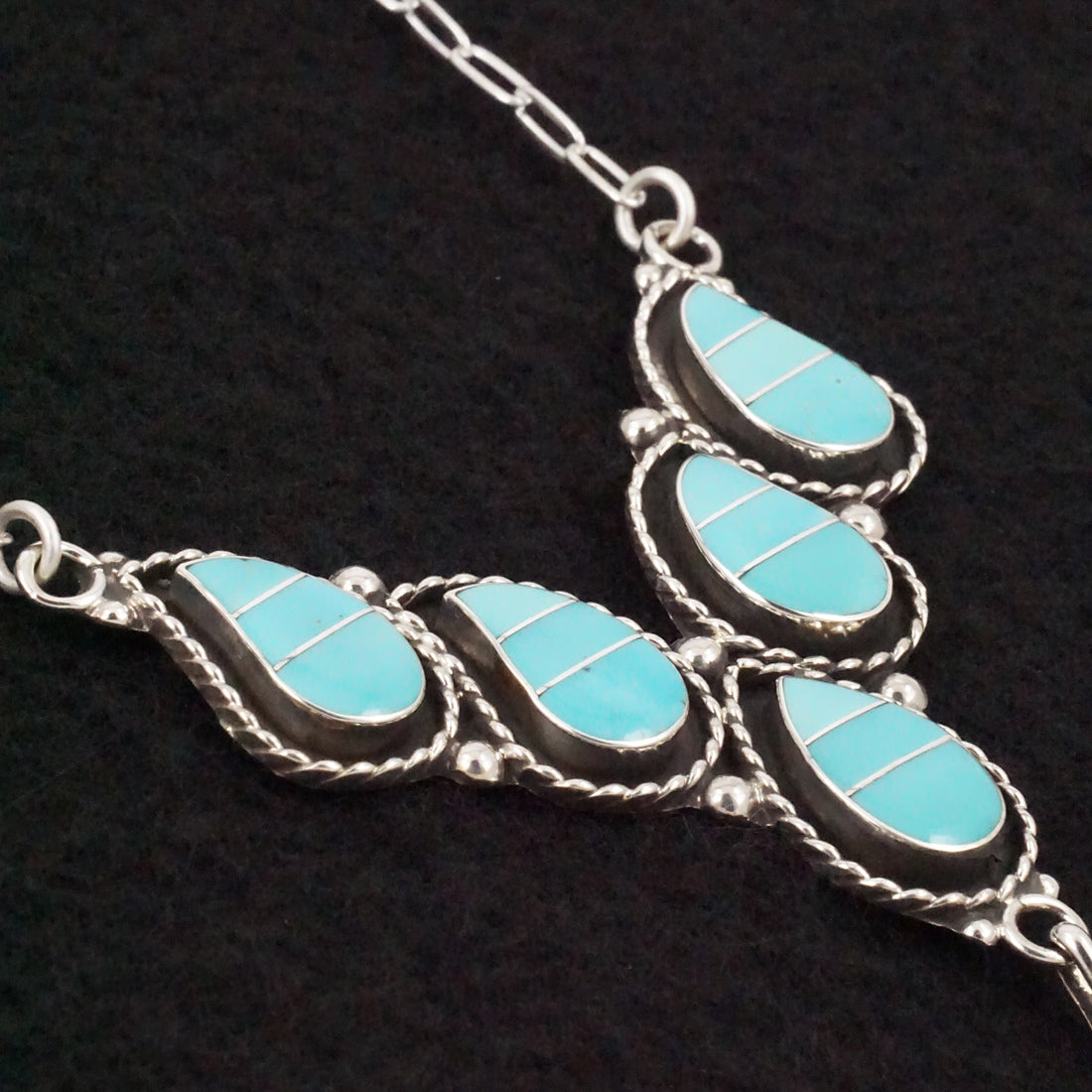 Faye Lowsayate Turquoise & Sterling Silver Necklace & Earrings