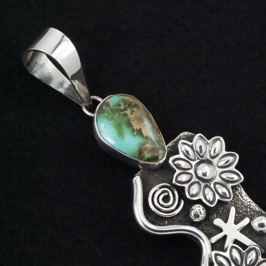 Alex Sanchez Turquoise & Sterling Silver Pendant