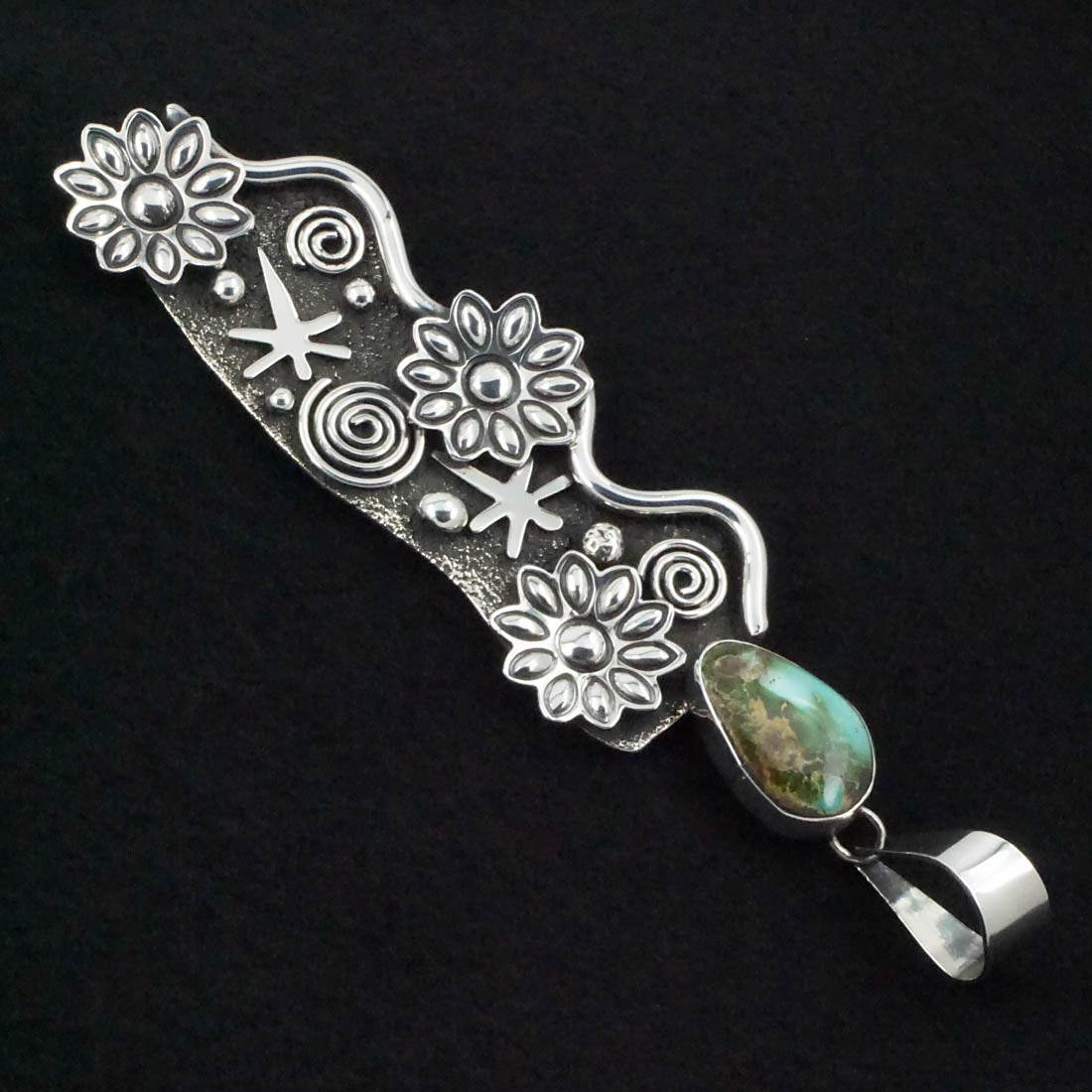 Alex Sanchez Turquoise & Sterling Silver Pendant