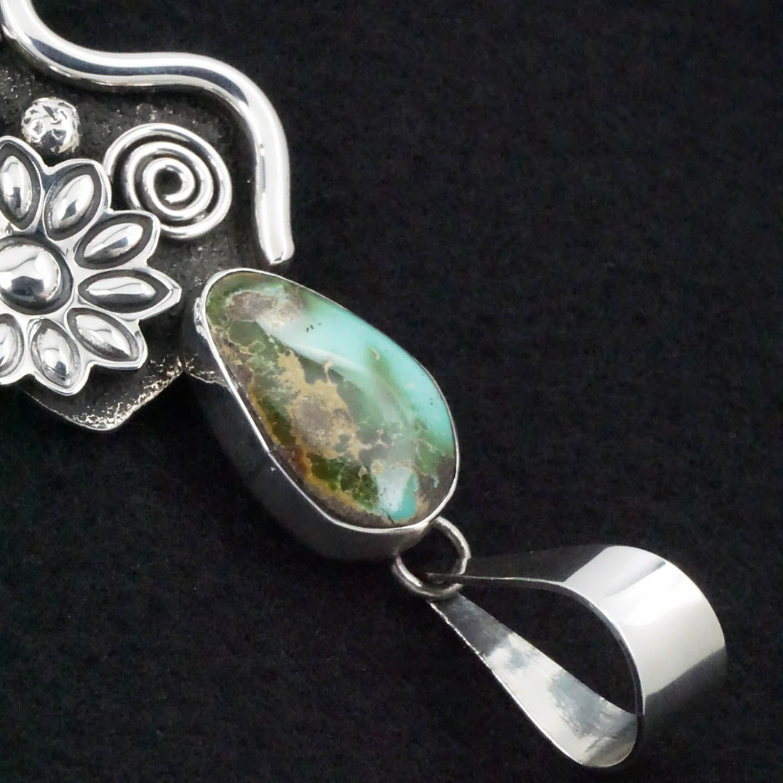 Alex Sanchez Turquoise & Sterling Silver Pendant