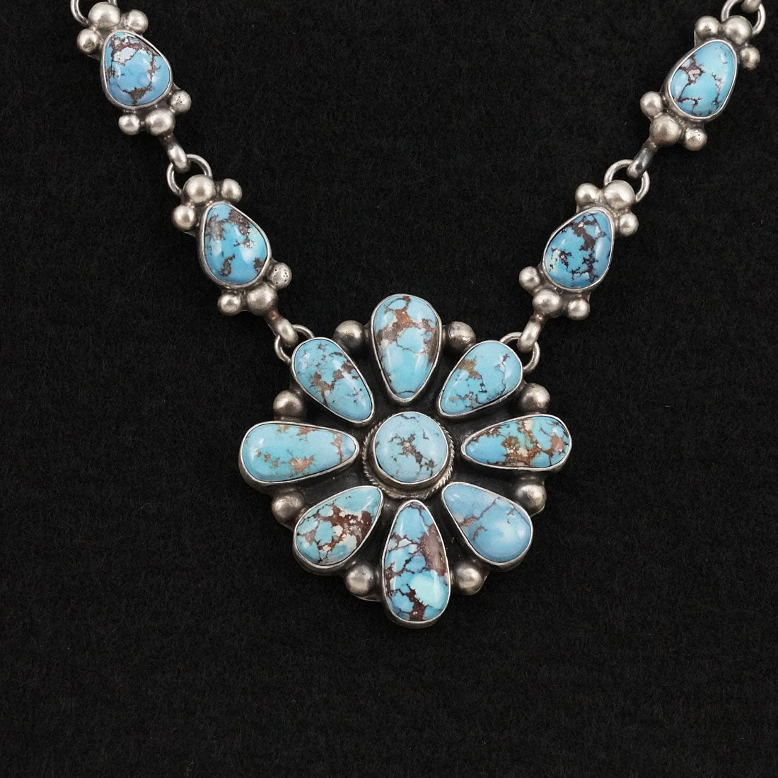 Kathleen Livingston Turquoise & Sterling Silver Necklace Set