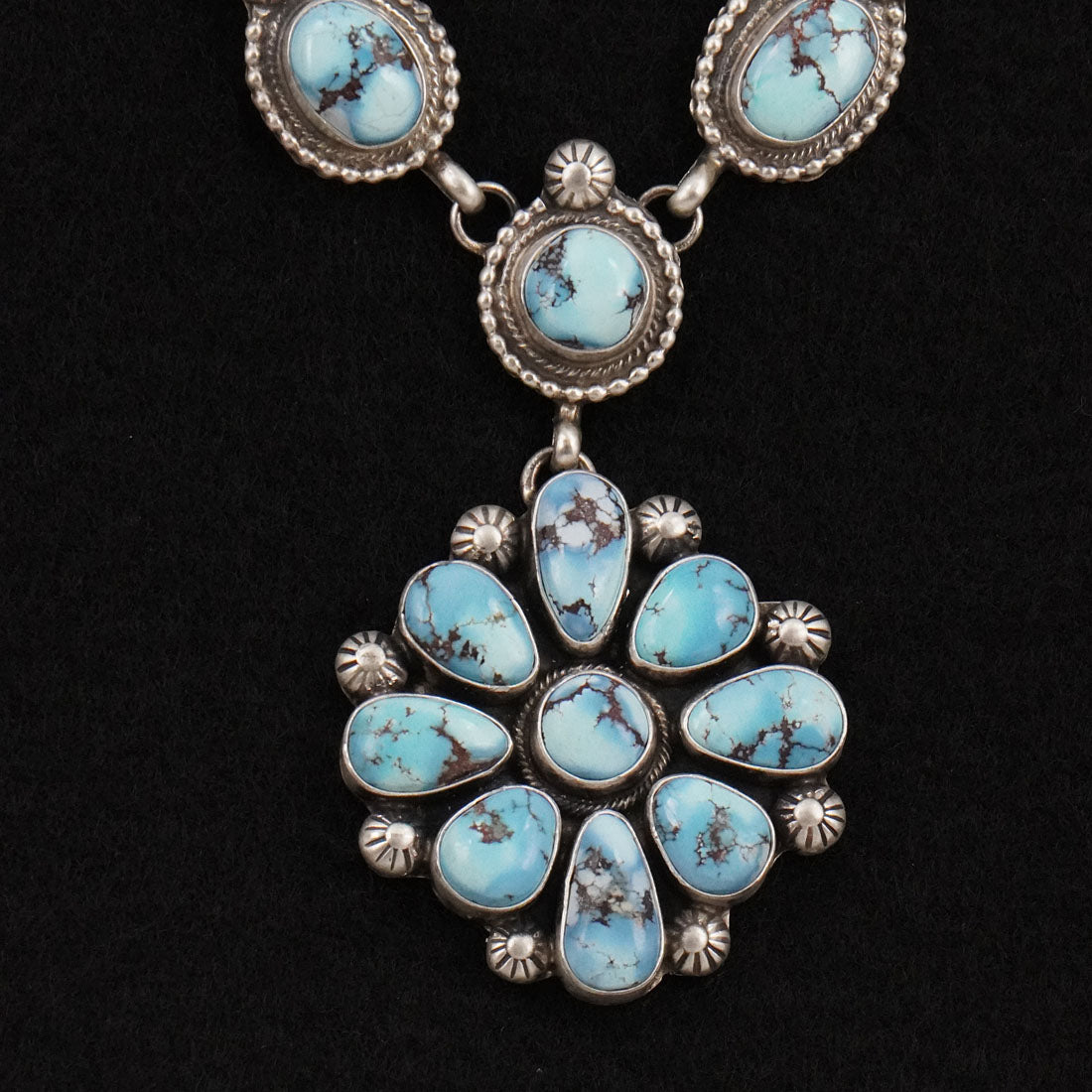 Kathleen Livingston Turquoise & Sterling Silver Necklace Set