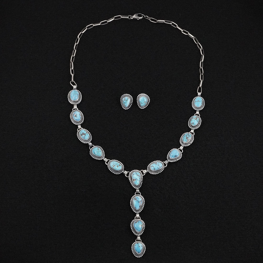 Darrin Livingston Turquoise & Sterling Silver Necklace Set