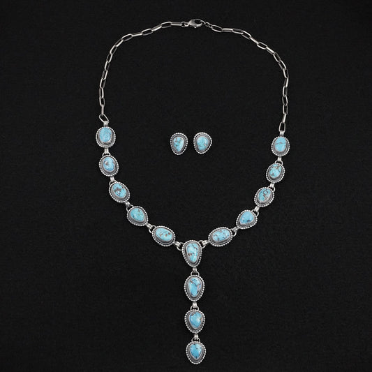 Darrin Livingston Turquoise & Sterling Silver Necklace Set
