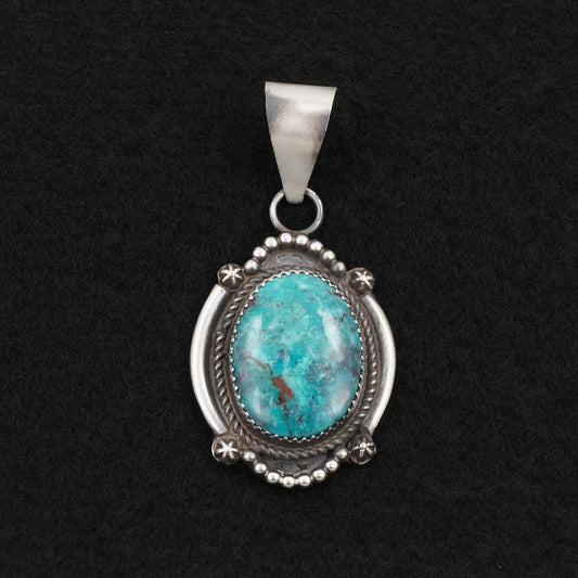 Leslie Nez Turquoise & Sterling Silver Pendant
