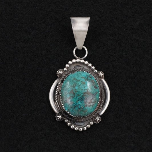 Leslie Nez Turquoise & Sterling Silver Pendant