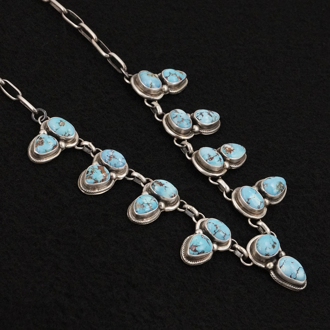 Kathleen Livingston Turquoise & Sterling Silver Necklace Set