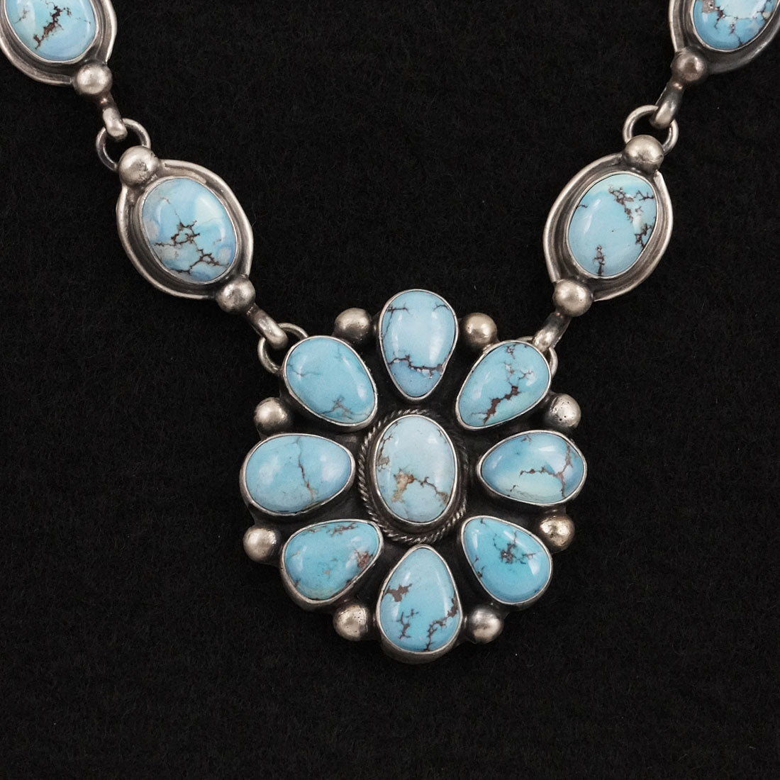 Kathleen Livingston Turquoise & Sterling Silver Necklace Set