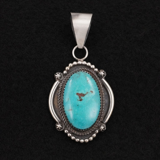 Leslie Nez Turquoise & Sterling Silver Pendant