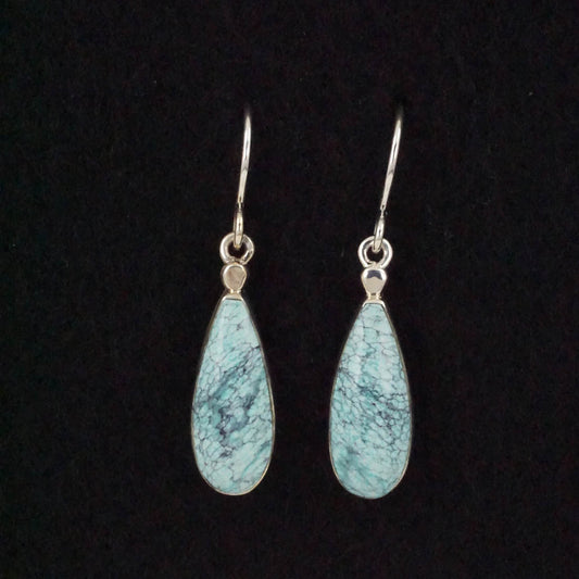 Kenneth Bitsie Turquoise & Sterling Silver Earrings