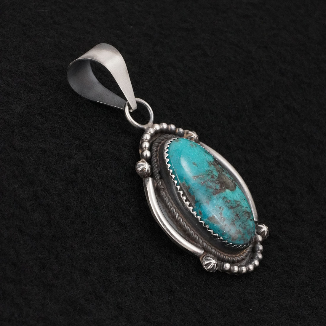 Leslie Nez Turquoise & Sterling Silver Pendant