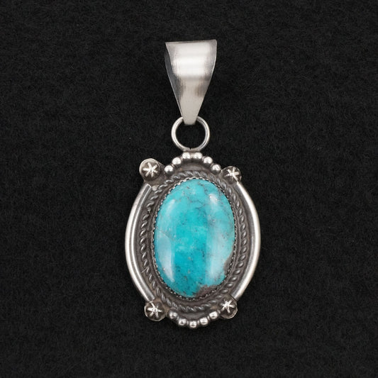 Leslie Nez Turquoise & Sterling Silver Pendant