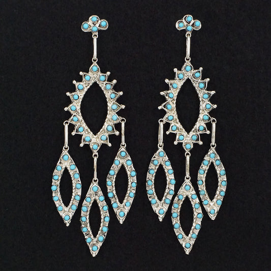 Wayne Johnson Turquoise & Sterling Silver Earrings