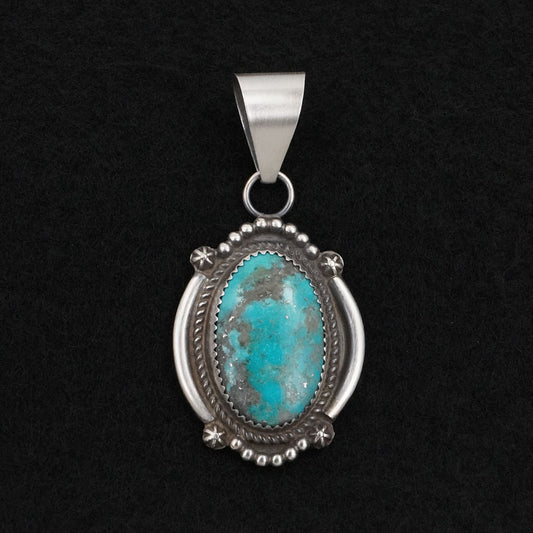 Leslie Nez Turquoise & Sterling Silver Pendant
