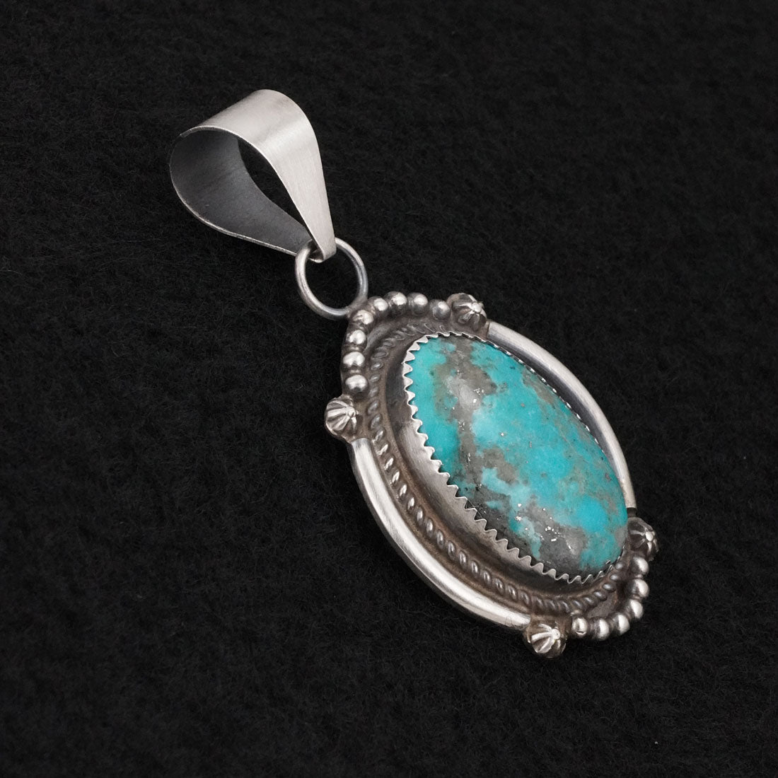 Leslie Nez Turquoise & Sterling Silver Pendant