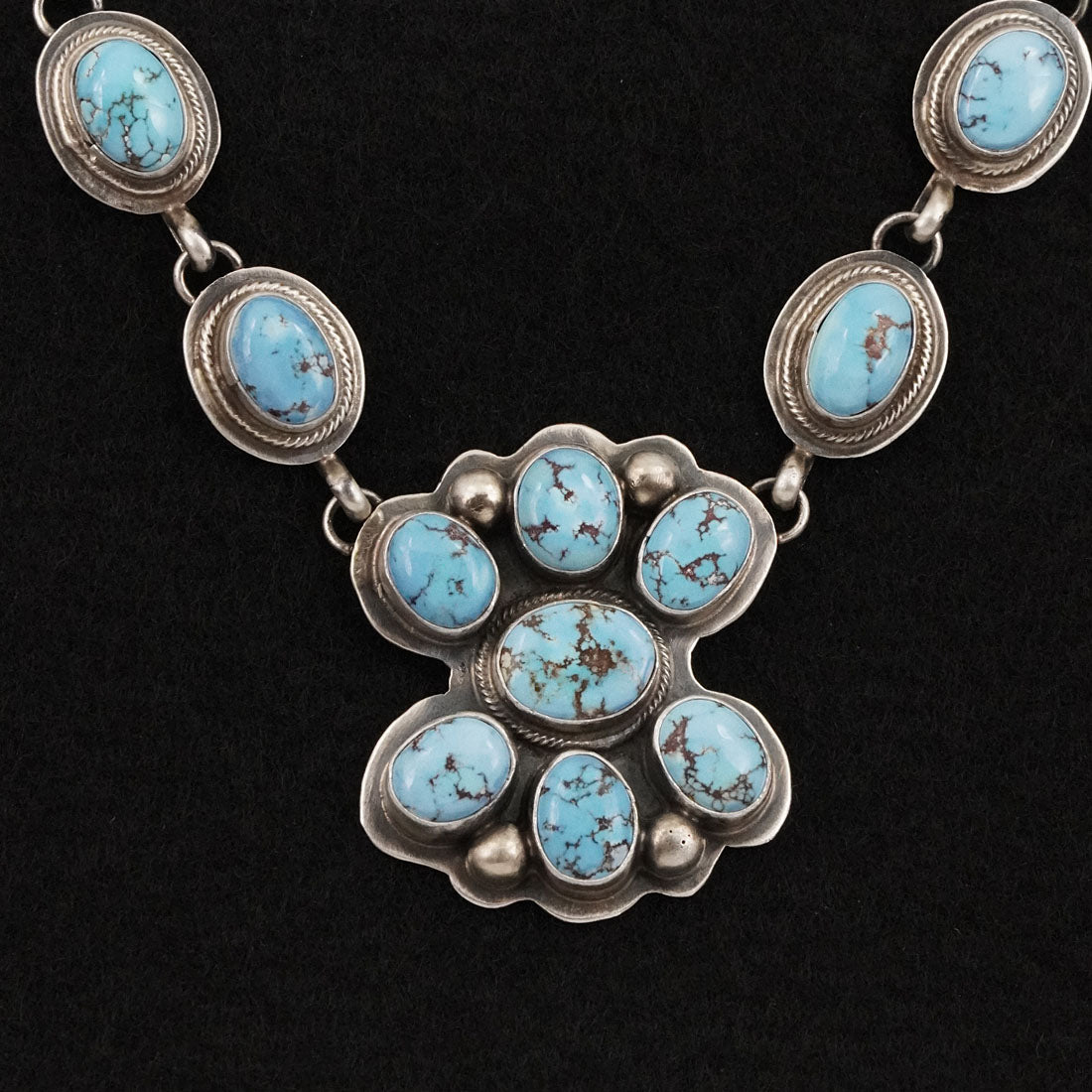 Kathleen Livingston Turquoise & Sterling Silver Necklace Set
