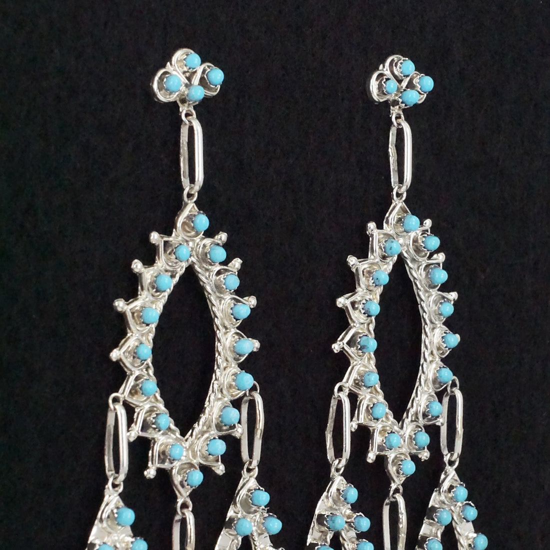 Wayne Johnson Turquoise & Sterling Silver Earrings