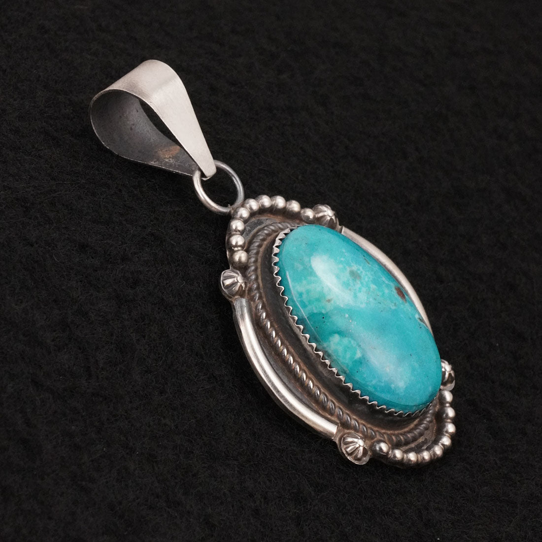 Leslie Nez Turquoise & Sterling Silver Pendant